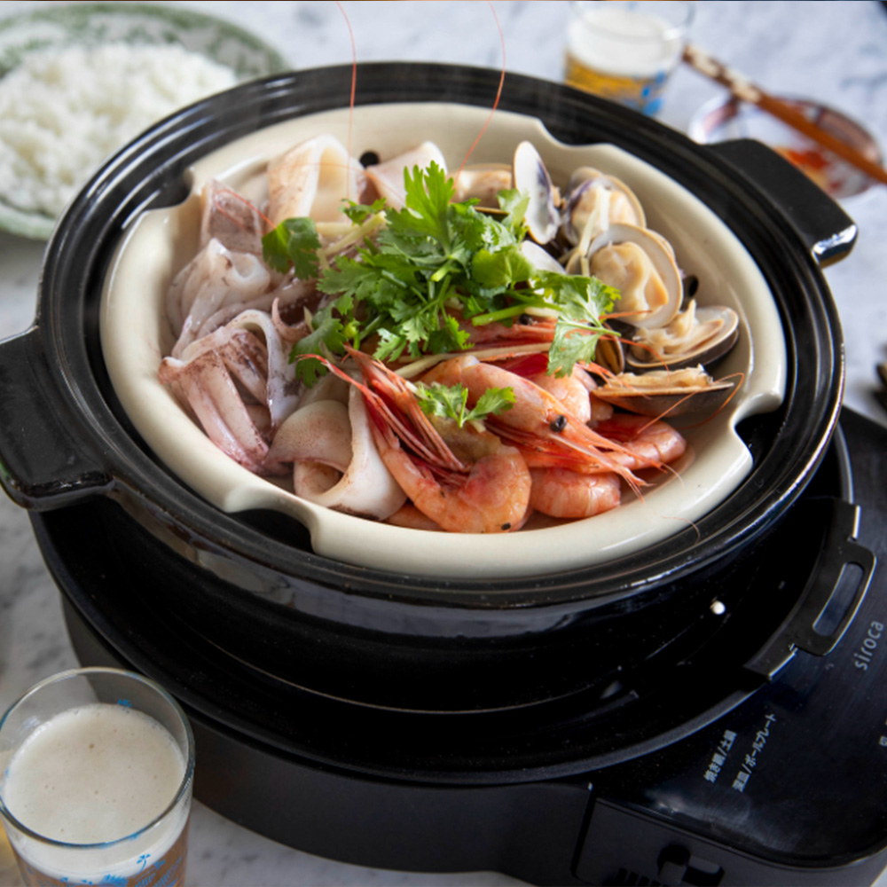 siroca Nagatanien Iga-yaki Electric Donabe Rice Cooker, , large