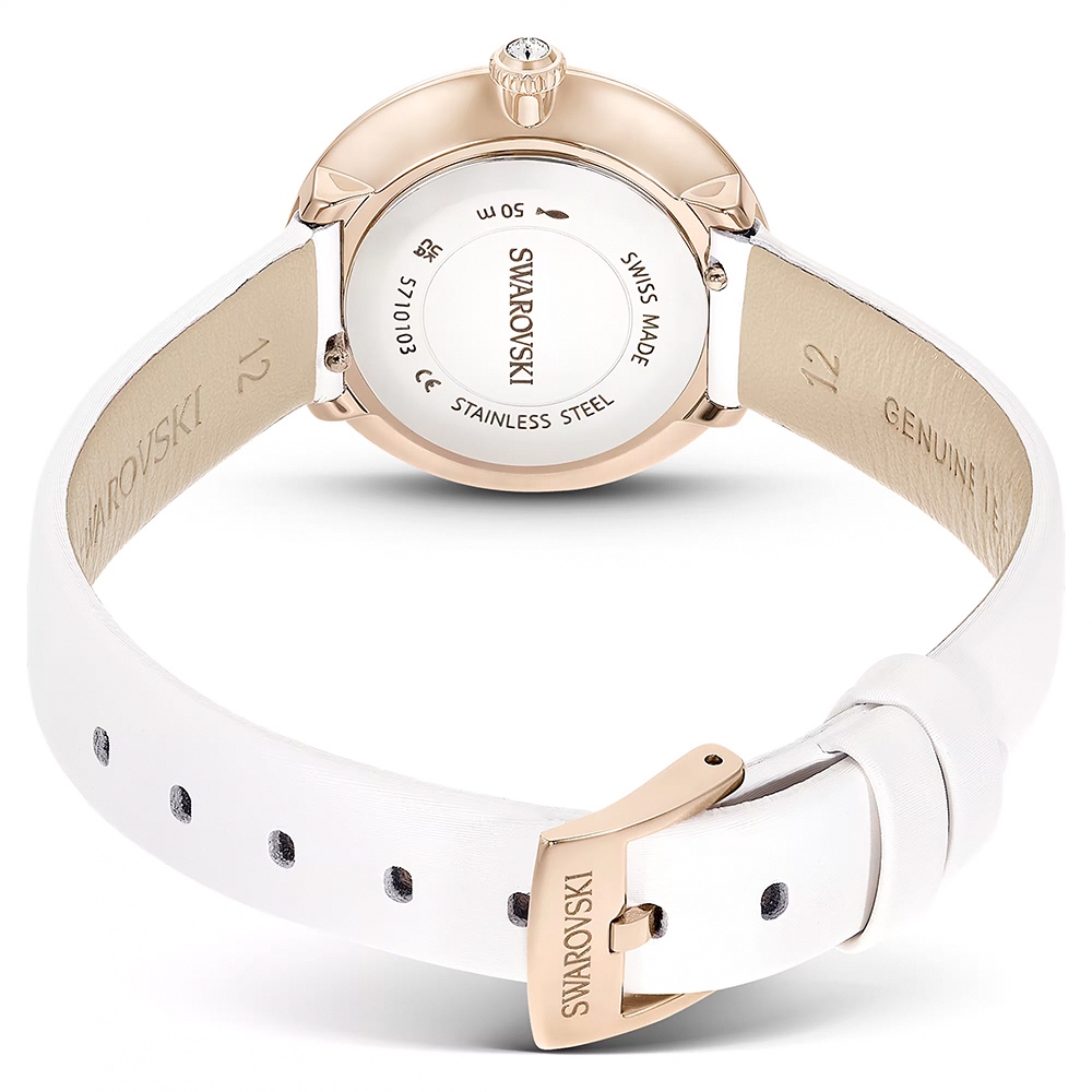 SWAROVSKI 施華洛世奇 Matrix Tennis 水晶錶圈手錶 女錶-30mm(5710103), , large