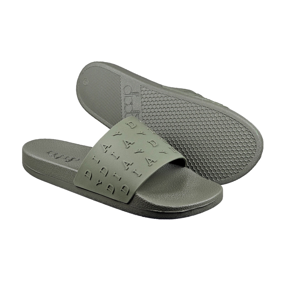 DIADORA迪亞多那 摩登時尚運動拖鞋 男鞋 簡約 素色 空氣感 不吸汗 好穿脫 柔軟 吸衝 耐磨 耐穿 防滑 綠 黑, , large