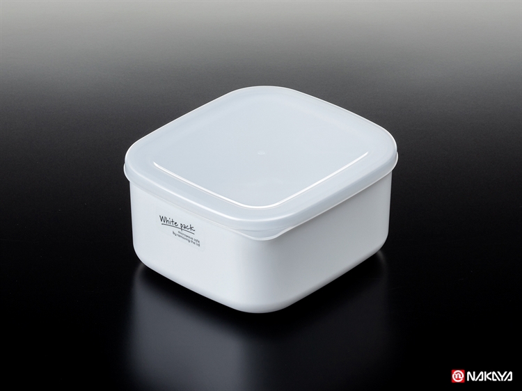 Pure white food storage container, 700ml, , large