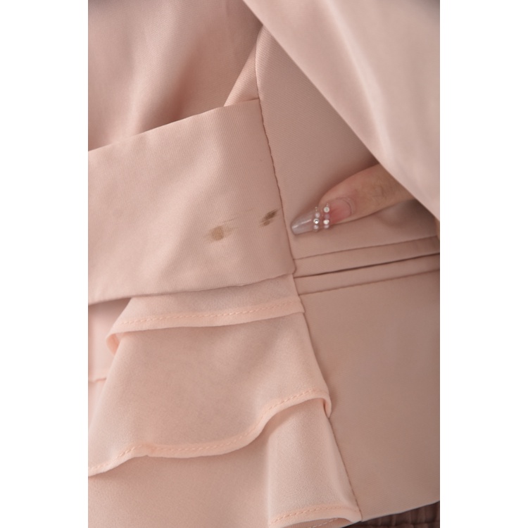 (S) 0918質感西裝拼接杏色外套二手衣, , large