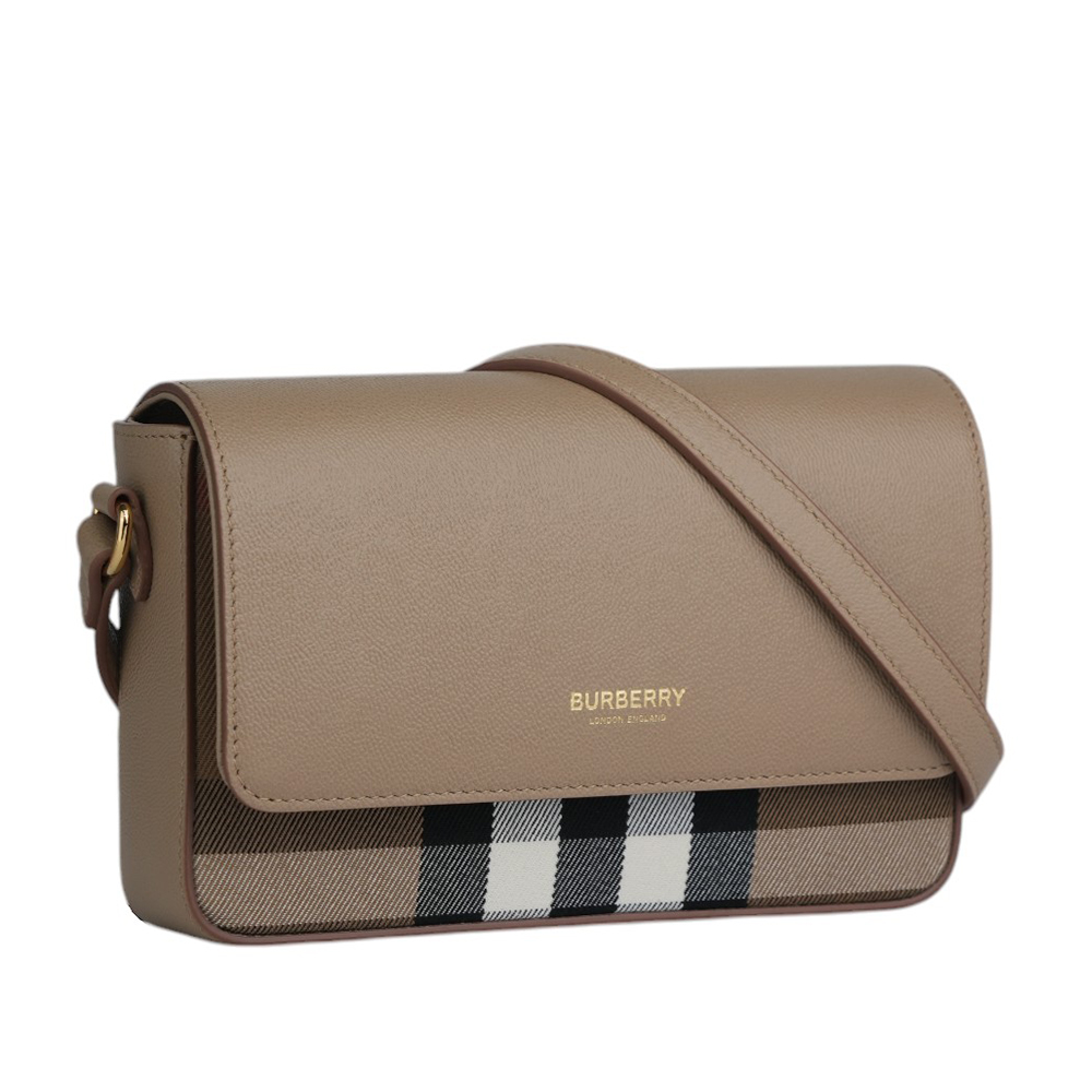 BURBERRY Lola 縫線小羊皮小款相機包/栗子色, , large