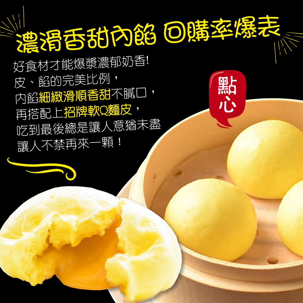 Classic Custard Steamed Buns, , large
