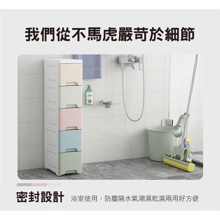 STYLE格調｜繽紛馬卡龍色系隙縫收納櫃(升級置物頂板)【WW-0181】收納櫃 隙縫櫃 廚房收納 衛浴收納【現貨供應】, , large