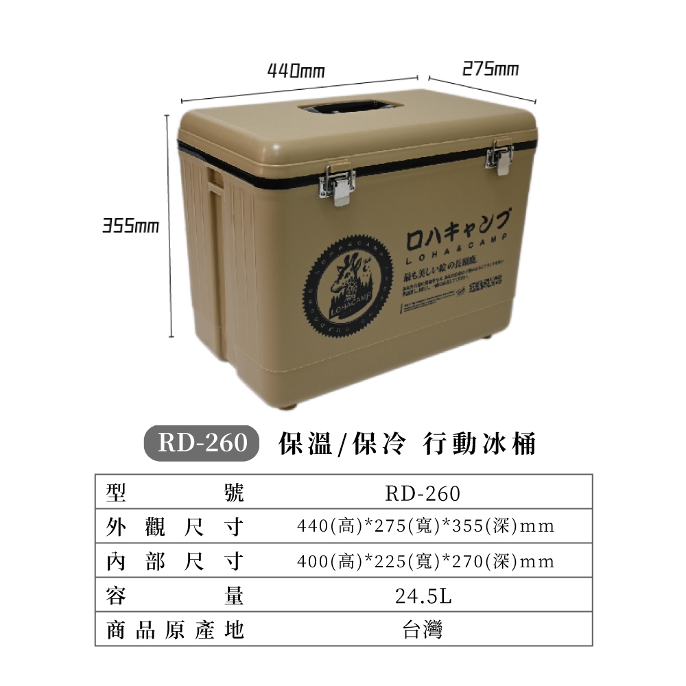 [樂施達]樂活不露 戶外保冰桶 攜帶式 冰桶 露營/釣魚/旅行 24.5/27/32/36L, , large