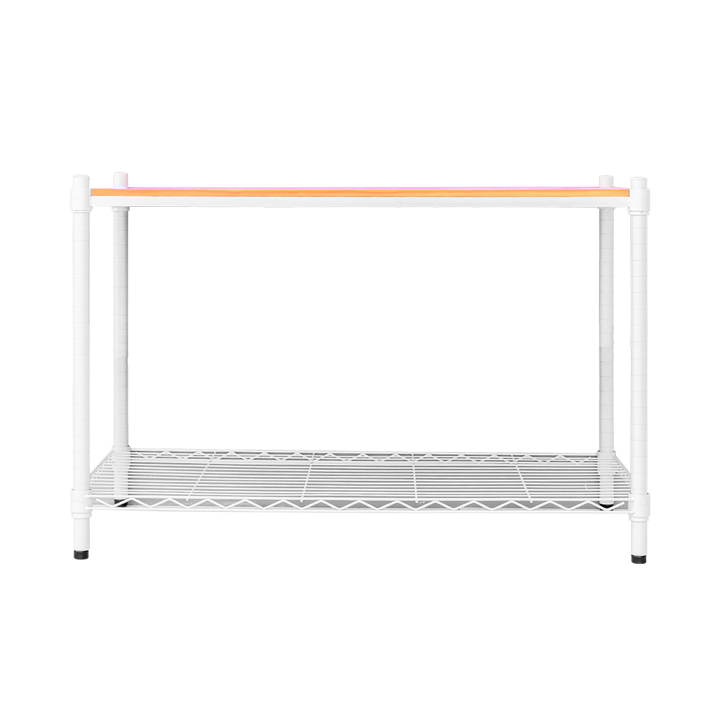【Y HOUSE】90x45x60cm pine two-layer storage rack rack iron rack - painted white wood, , large