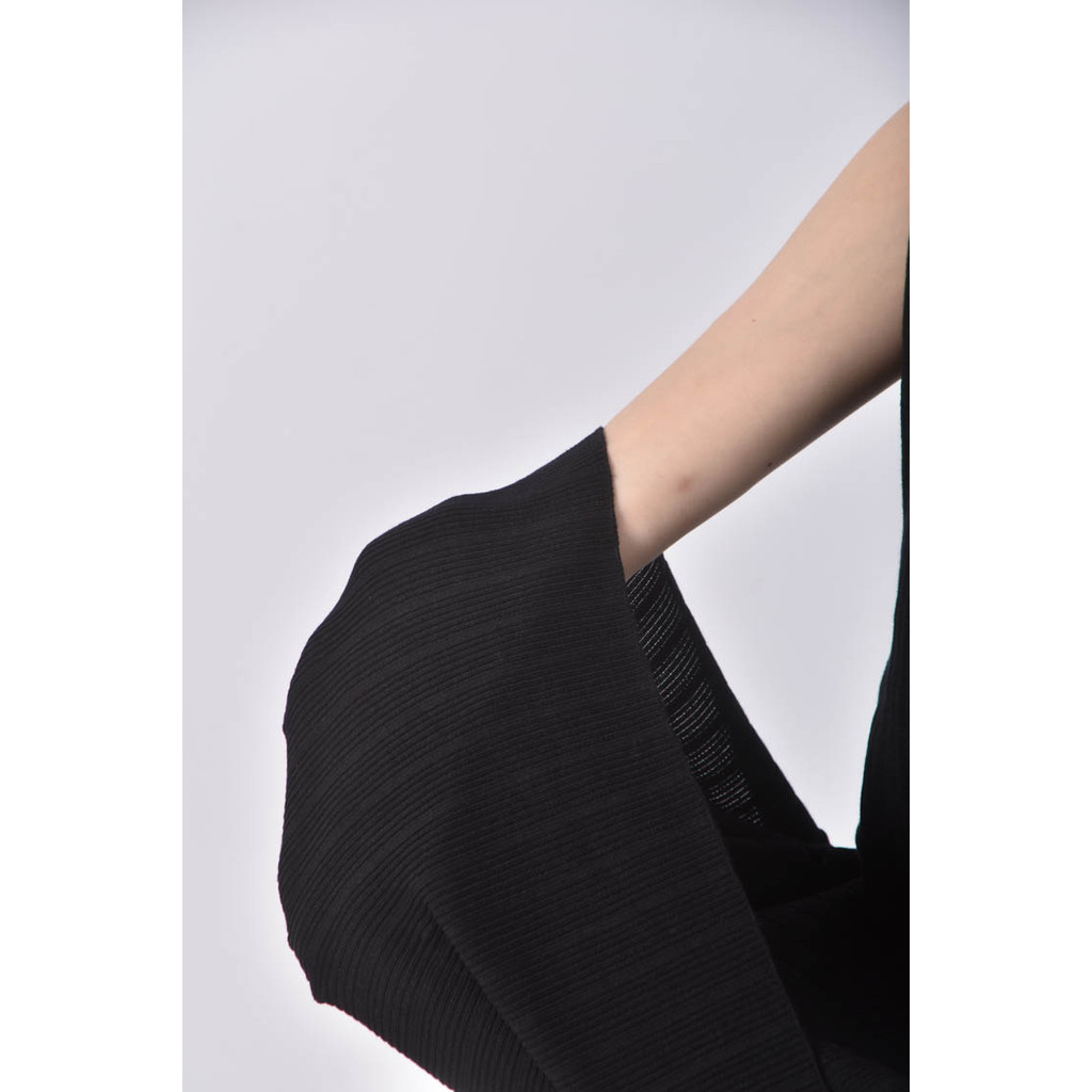 (S) 坑紋黑色洋裝二手衣, , large
