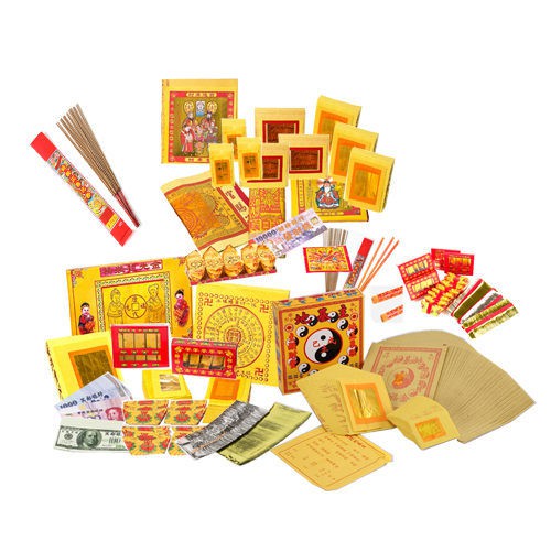 【金發財金紙】過年兩岸三地簡單豪華套組-神明+祖先+地基主(金紙), , large