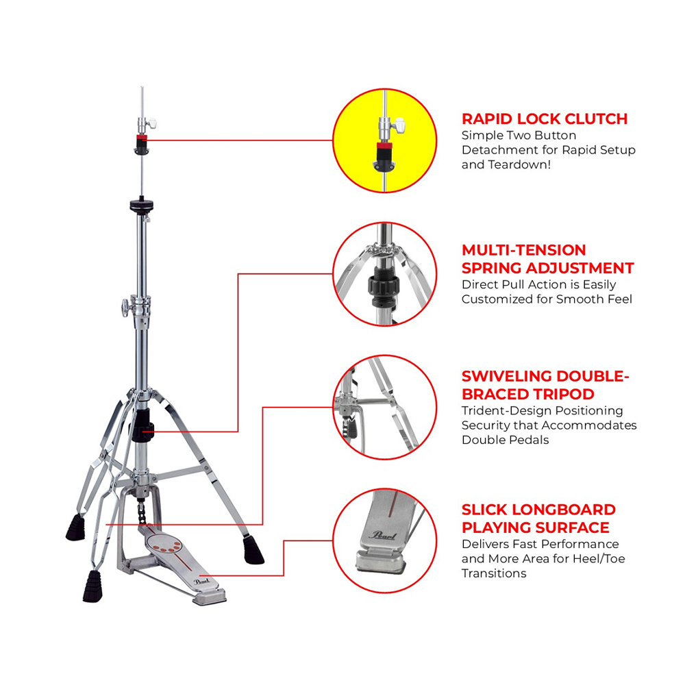 Pearl H-930QR 雙鈸架【敦煌樂器】, , large