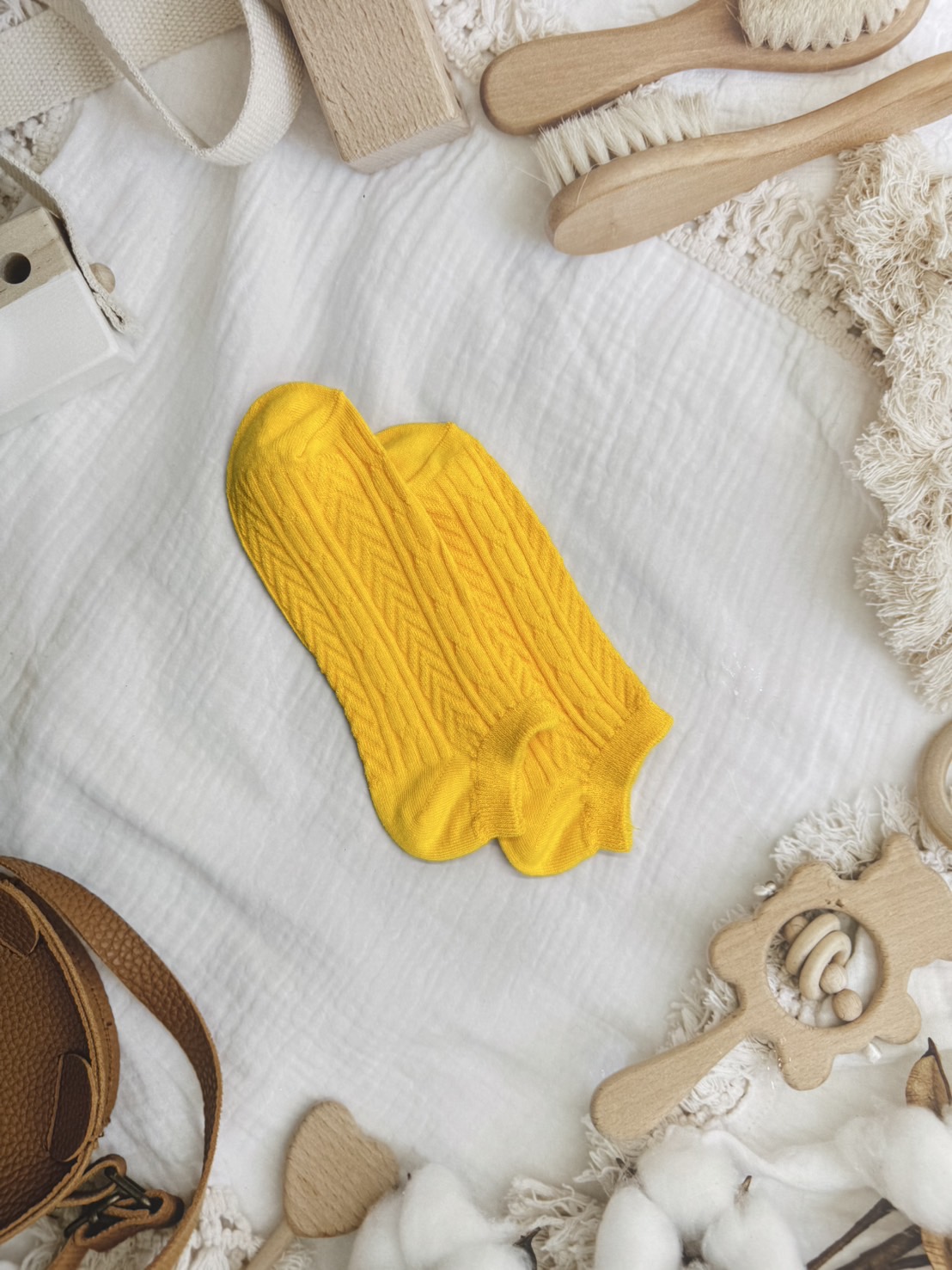 【RUNWAY】《RUNWAY SOCKS》Japanese/Korean Style Candy Socks &ndash; 22 Colors, Double Cylinder No-Show Socks &ndash; Bright Yellow Limited Quantity &ndash; While Supplies Last, , large