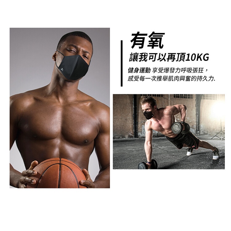 【K's凱恩絲】專利3D立體超有氧運動口罩（輕透薄支架設計、流汗不淹水不悶熱、可耐水洗重複使用）, , large