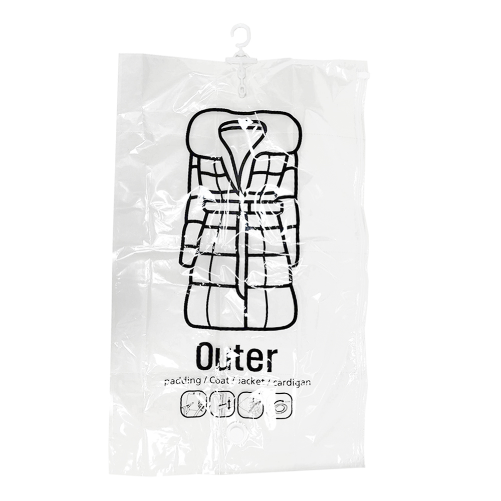 【上手家居】5入組 吊掛式真空壓縮袋 大號110cm 大號-110x67cm(真空收納袋/衣物壓縮/衣物真空袋/抽氣真空袋), , large