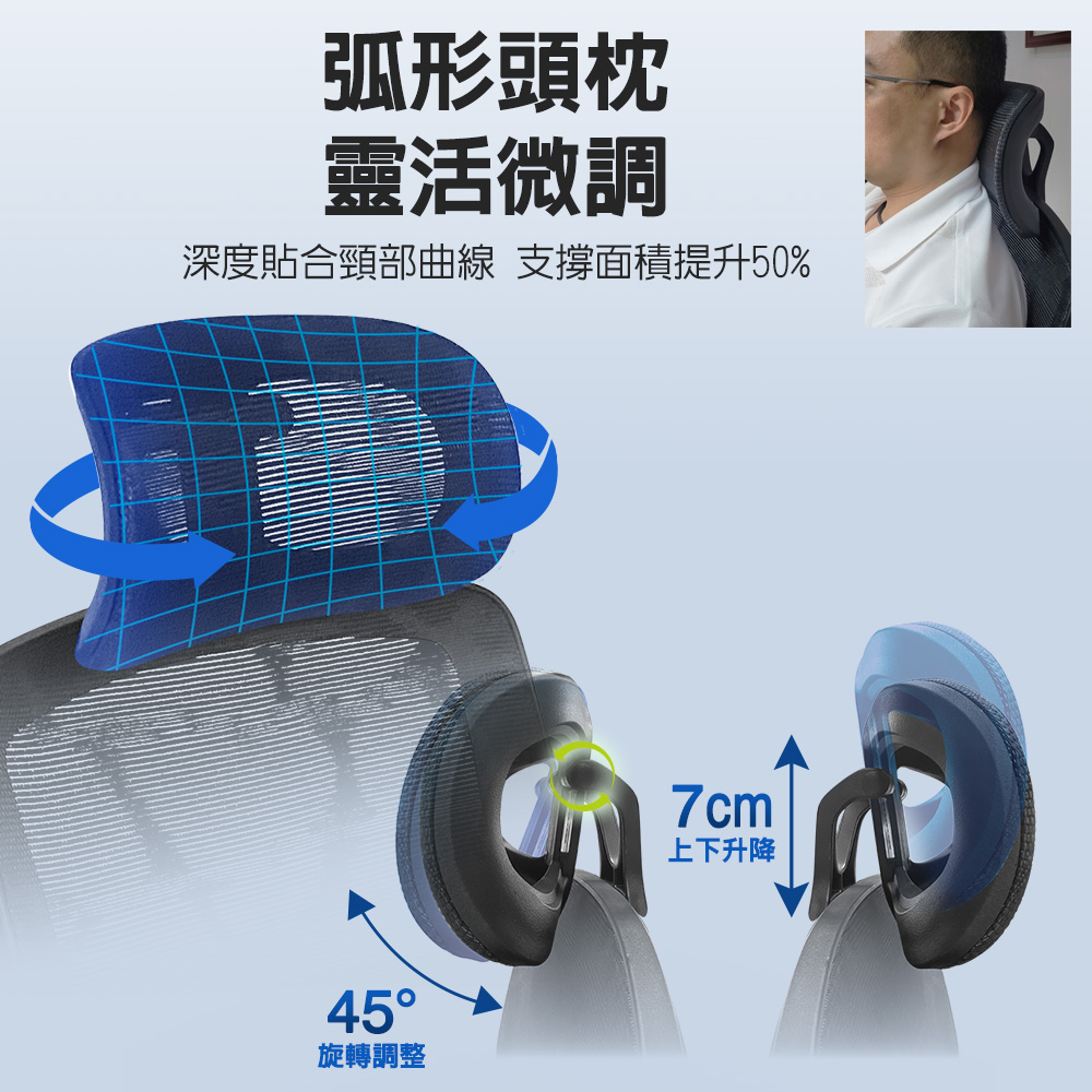 【G+居家】免組裝 人體工學8D萬向軟扶手電腦椅-黑色-鋁合金腳架-大圓弧(2吋炫風水晶黑(有飾蓋)), , large