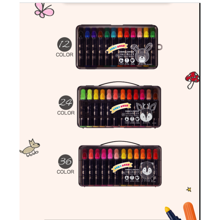 雄獅SIMBALION 毛毛獸彩色筆(多款)36色, , large