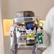 SANRIO 三麗鷗 可愛帕恰狗分倉雙飲杯聯名款兒童水壺(640ml 一杯雙飲 附贈背帶 水壺 水杯), , large