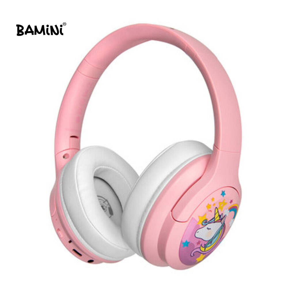 [JunYu] BAMiNi Space children's flagship over-ear active noise reduction Bluetooth headphones (gift box packaging - earphone storage bag included) - Pink, , large