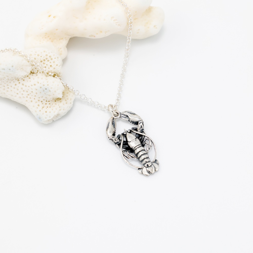 【Angel & Me】龍蝦 s925純銀項鍊 海洋動物項鍊 生日 情人節禮物, , large