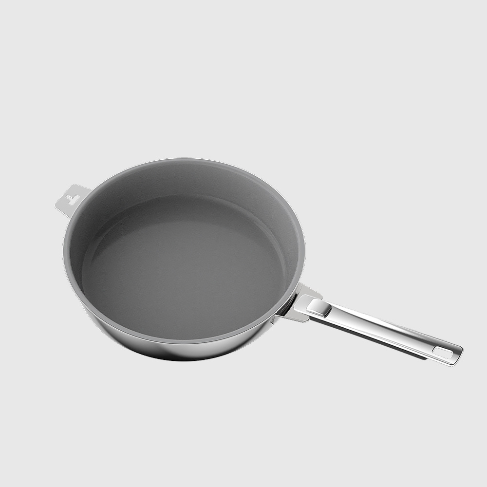 THANKFUL Chef Steel Good Pot Series - 28cm Ceramic Non-stick Frying Pan Set (Includes Detachable Handle), , large