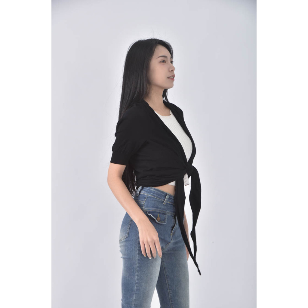 (L) livana conti質感素色黑色外套二手衣, , large