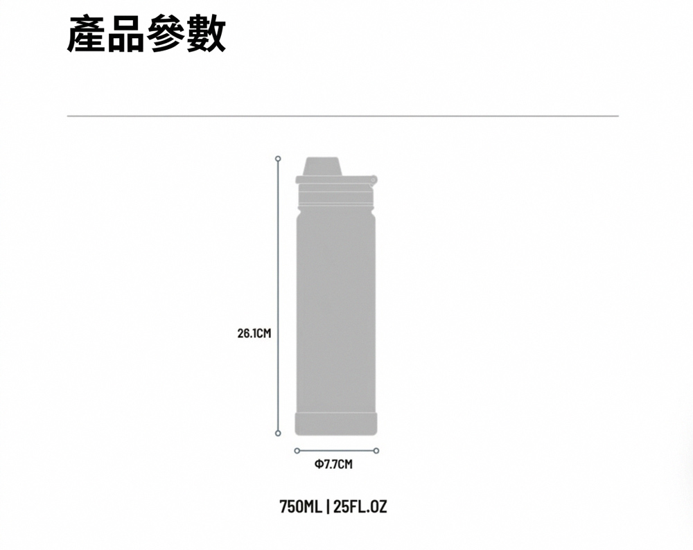 【H&R安室家】TYESO泰碩 304不鏽鋼撞色保溫瓶750ml(H28), , large