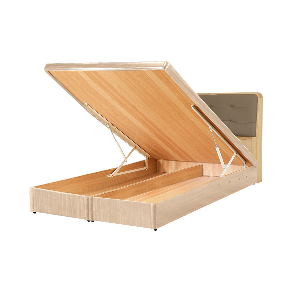 【Homelike】 喜家居雙人5尺掀床組-原木色(2531), , large