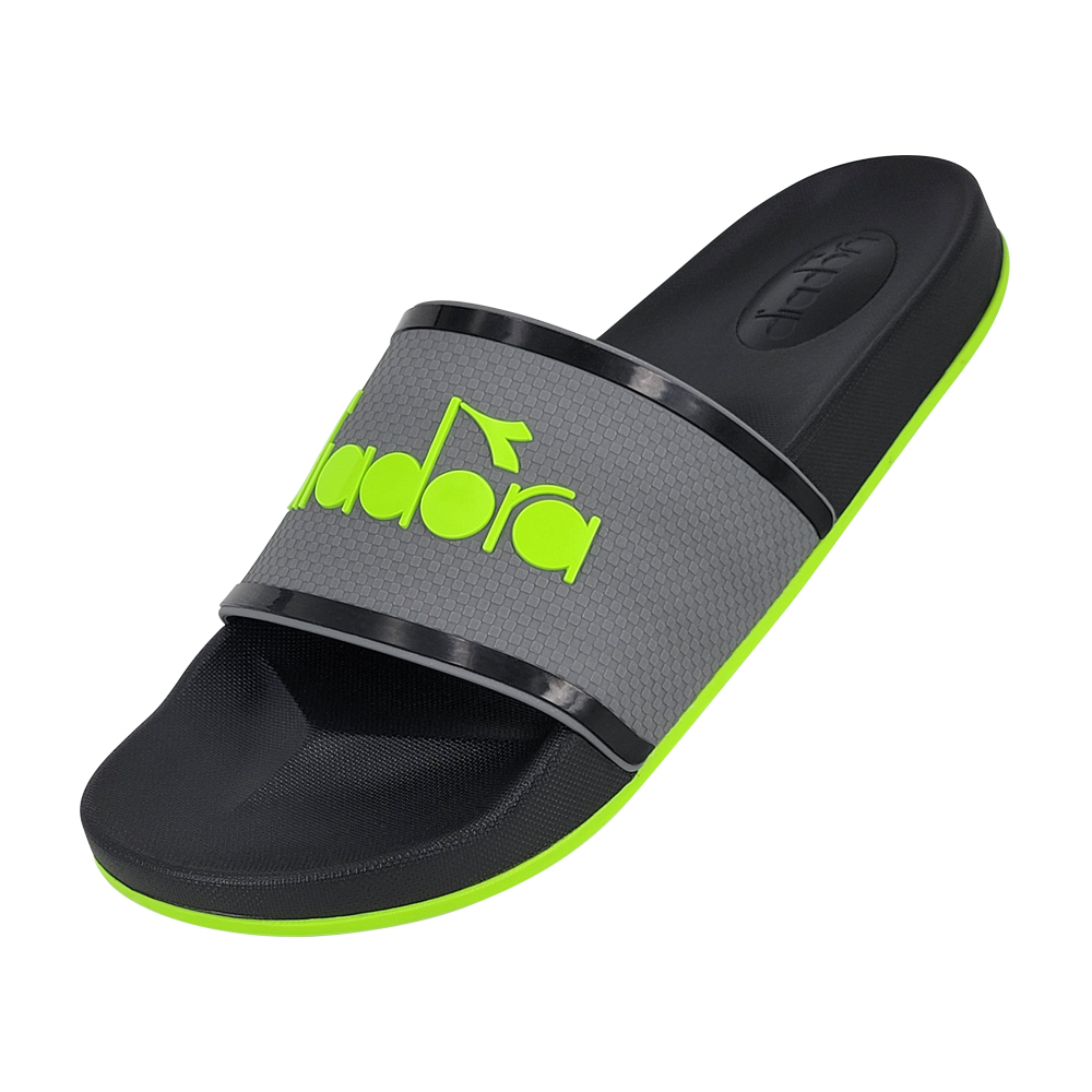 DIADORA迪亞多那 防水止滑運動拖鞋 男鞋 休閒 不吸汗 柔軟 吸衝 舒壓 足弓支撐 耐穿 耐磨 止滑 灰紅 黑綠, , large