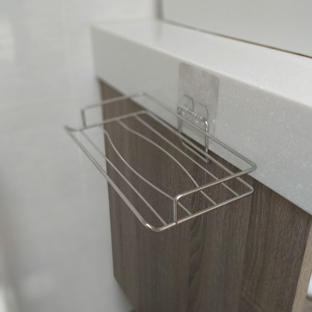 [熊好貼國際]面紙架 盒裝袋裝（304不銹鋼SGS認證）凹凸不平整紋路牆面可貼(超黏貼) 無痕掛勾掛鉤衛生紙 國貨, , large