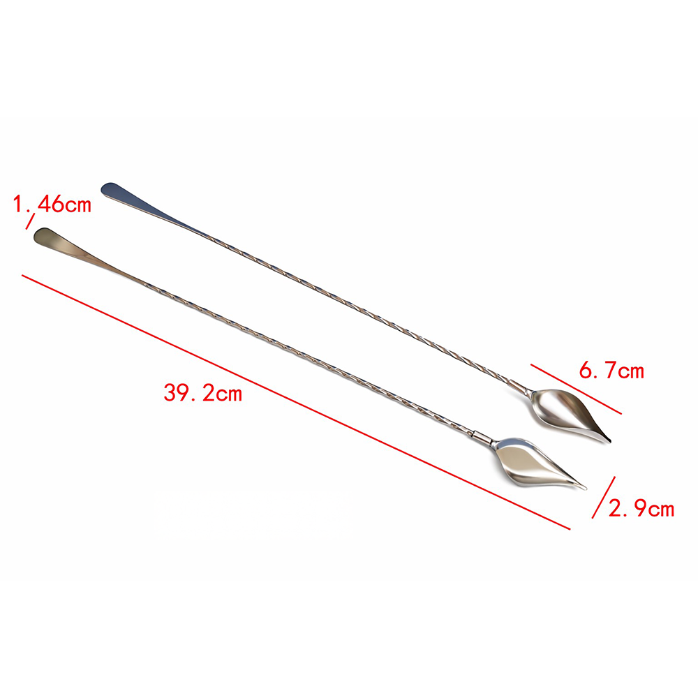 [巴果果]不鏽鋼糖漿 滴匙葉型勺頭 雞尾酒裝飾匙 SPCB-02, , large