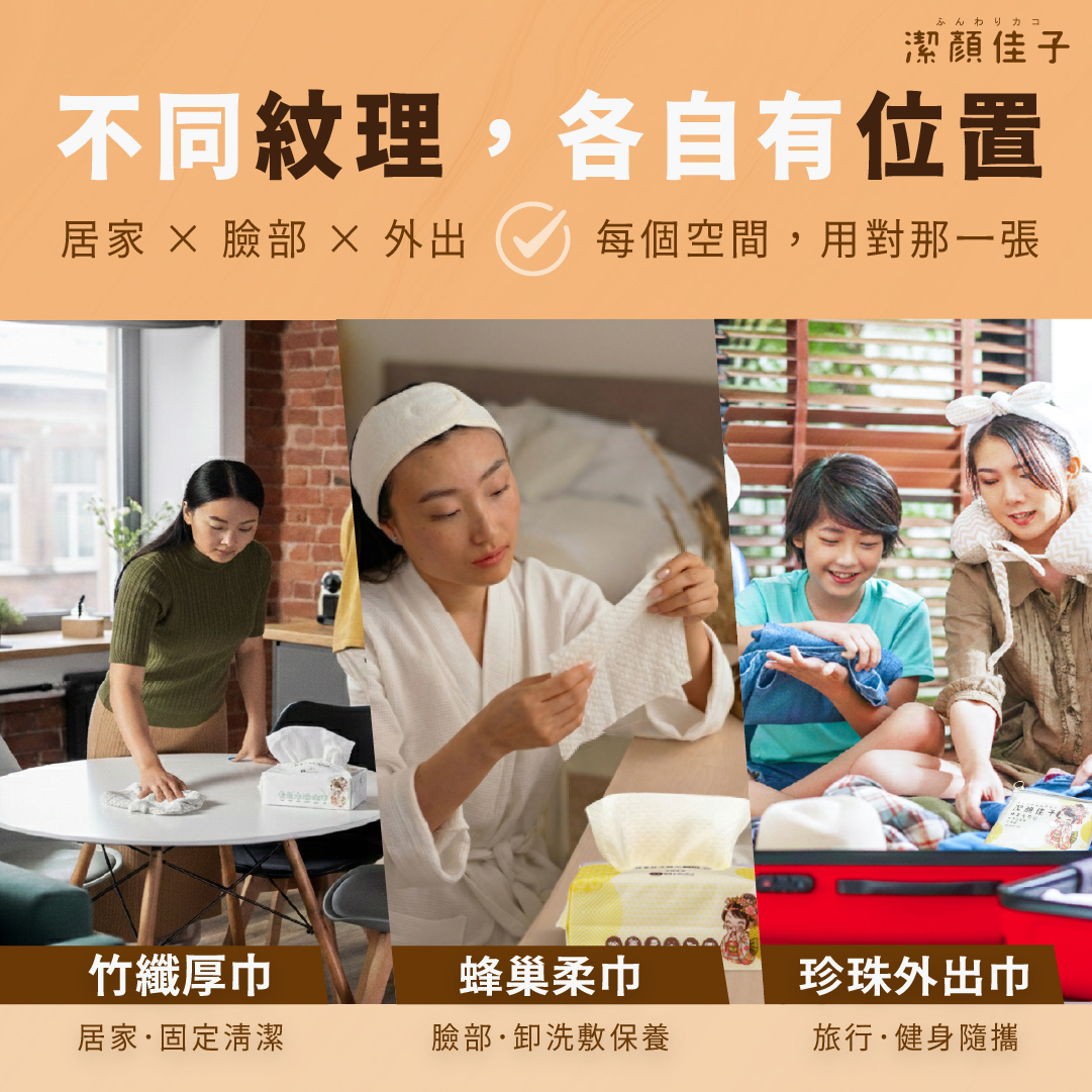 【Kiko Cleansing】Bamboo Fiber Multi-Purpose Towel Starter Set / Buy Large, Get Small Free, , large