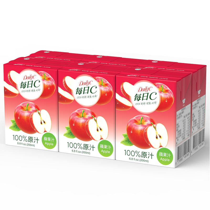 Daily C 100 Apple Juice 200ml, , large