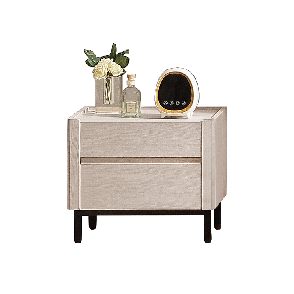 【唯熙傢俱】馬修斯橡木白床頭櫃