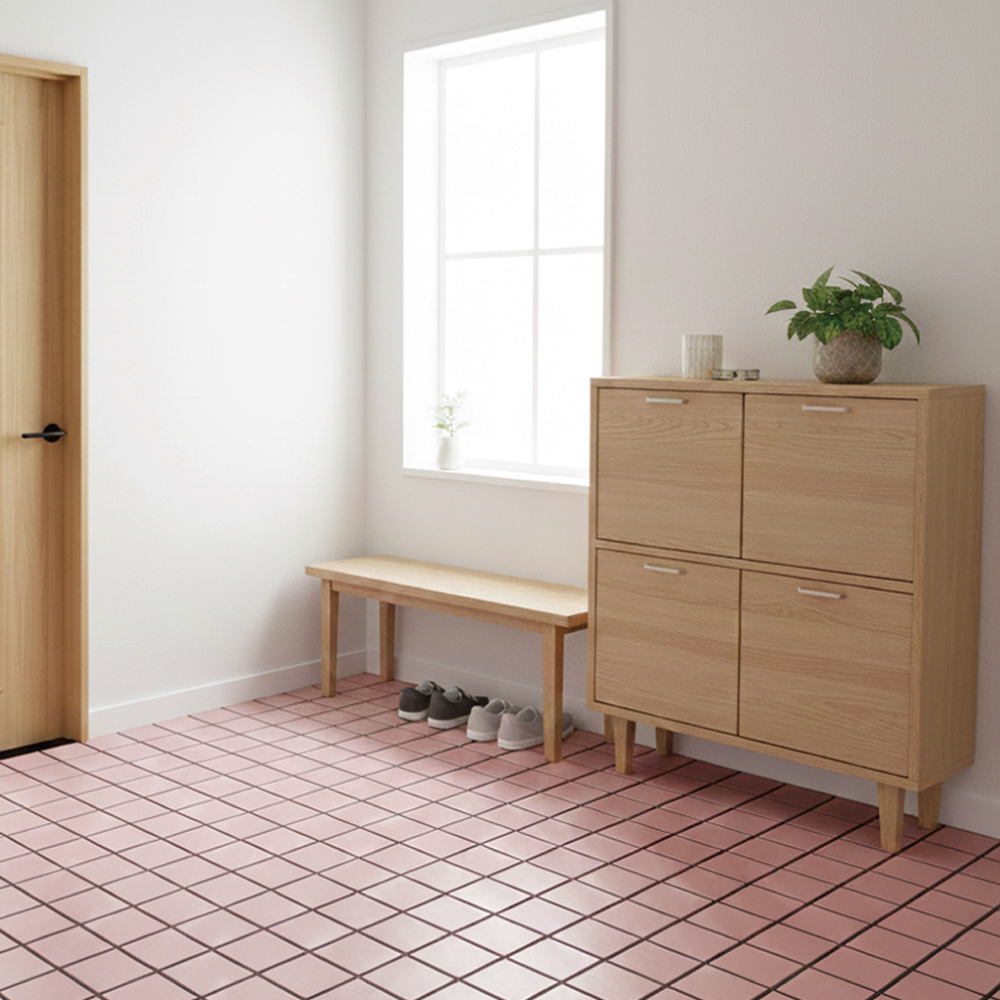 【怪獸】B+ 日式磚格防水拼接地板 單入 (30x30cm) -櫻粉, , large