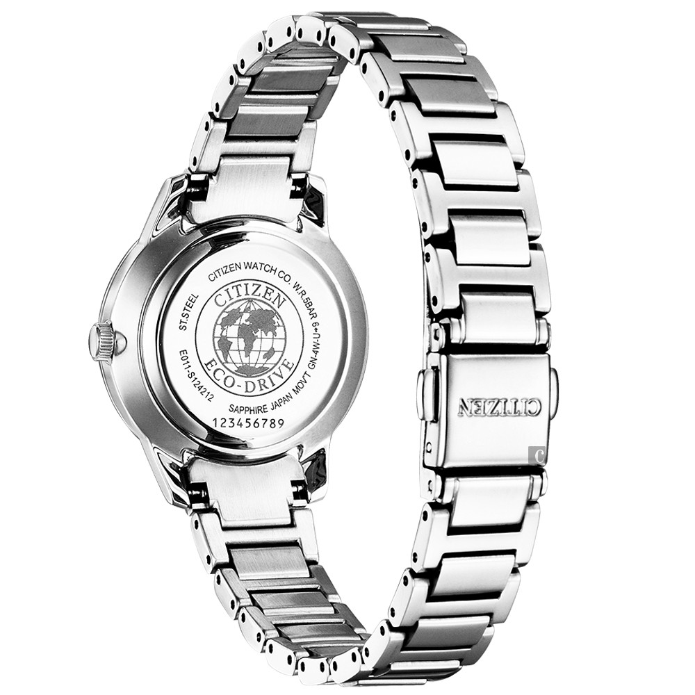 CITIZEN 星辰 光動能珍珠貝女錶 EW2590-85D, , large