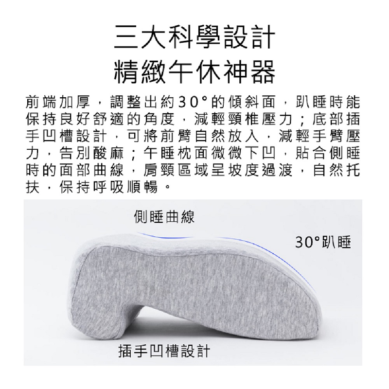 【好米企業社】8H午睡枕 記憶午睡枕 午睡枕 午休枕 休息枕 記憶枕 靠背枕 枕頭, , large