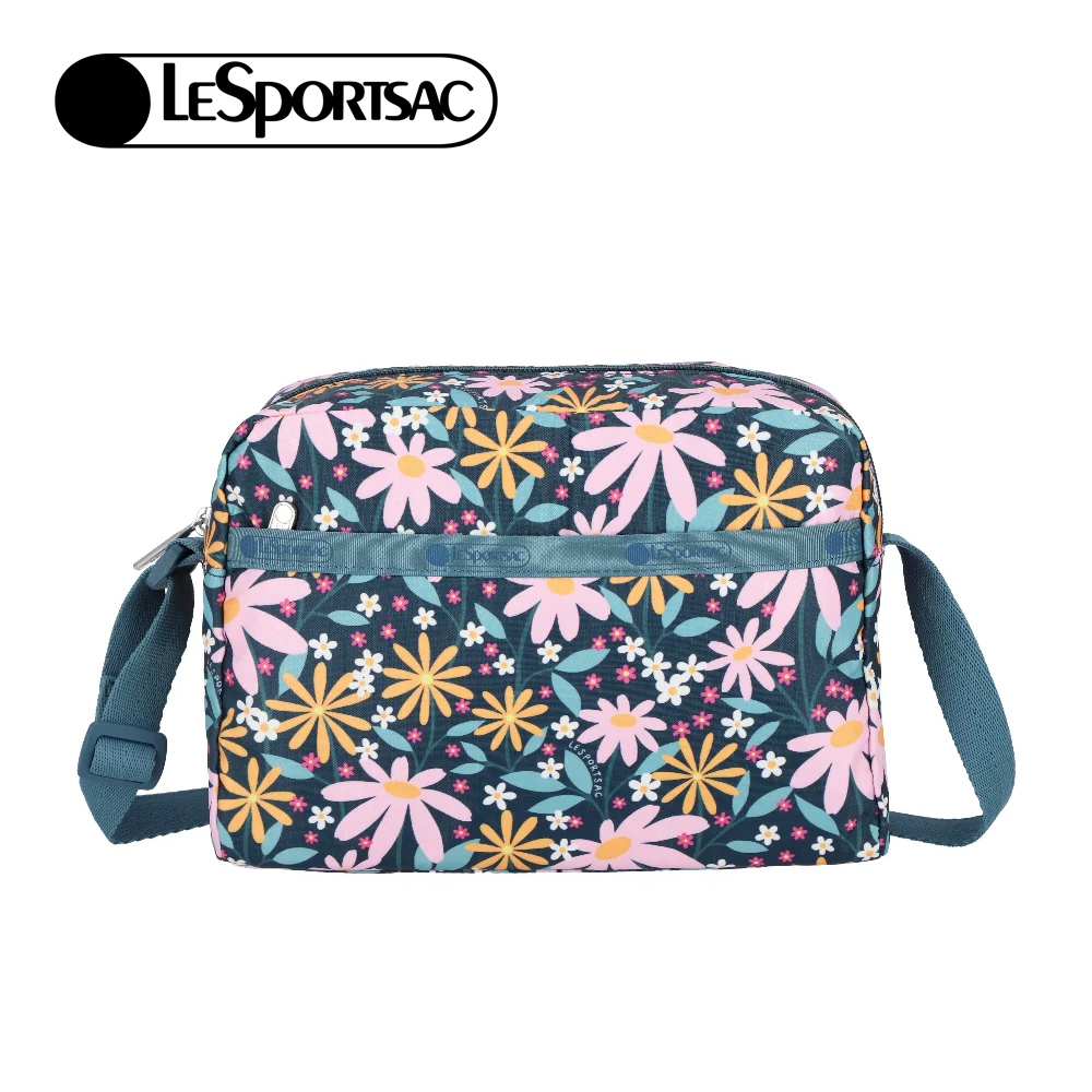 Lesportsac Daniella Crossbody 拉鍊斜背包 側背包 通勤隨身包 送禮 禮物 推薦 女包(復古雛菊)  