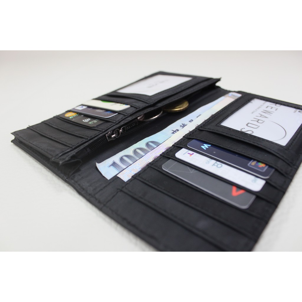 【YUNJOIN】飛行版長夾 皮夾 尼龍夾 系紋尼龍 絲滑手感, , large