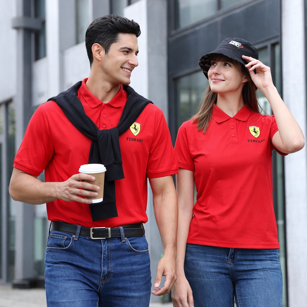 【FALALI】短袖冰感POLO衫-女(紅), , large