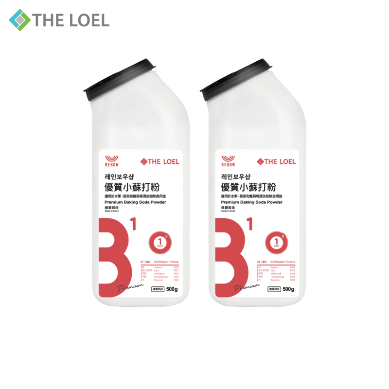 〔得來亞〕THE LOEL 優質小蘇打粉 500g (1入/2入) 適用於水果蔬菜及嬰兒用品清潔等/韓國製造, , large