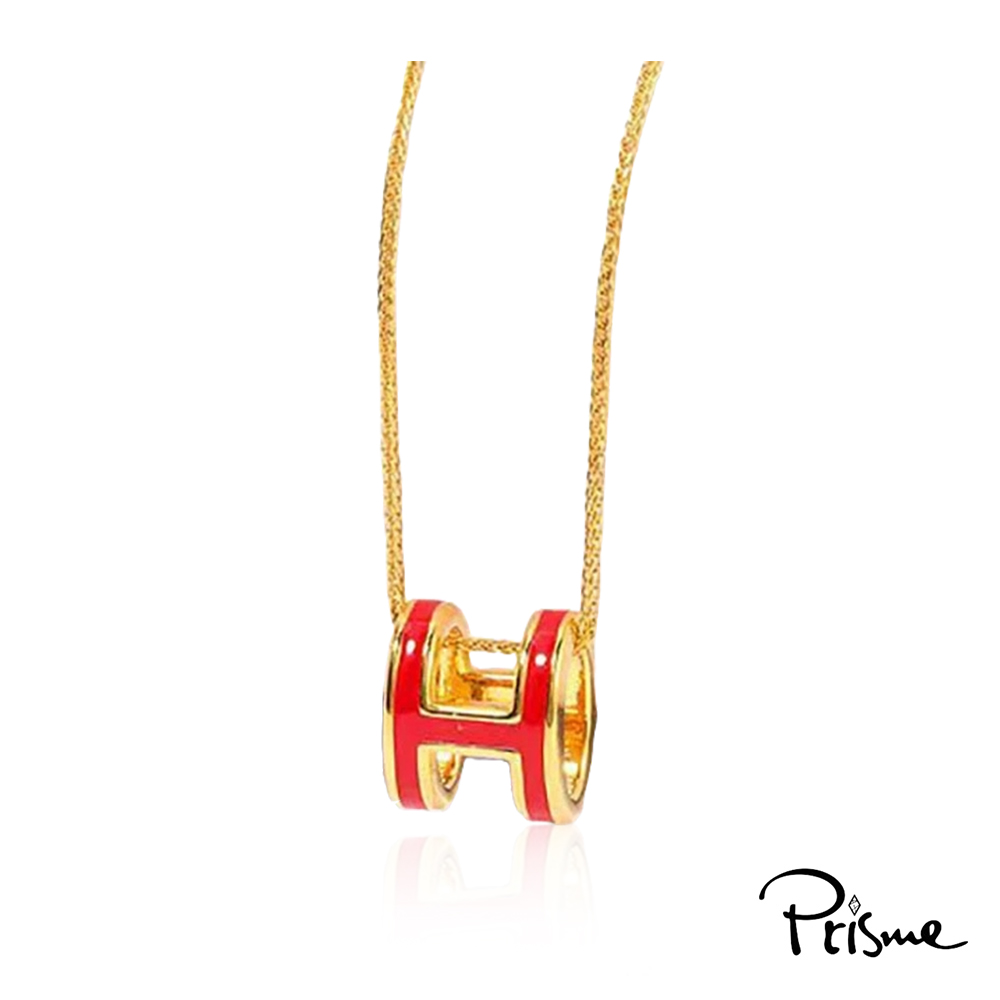 【Prisme Gold】黃金項鍊 簡約H字母 鍊墜項鍊 (金重：約0.02錢&plusmn;0.01), , large
