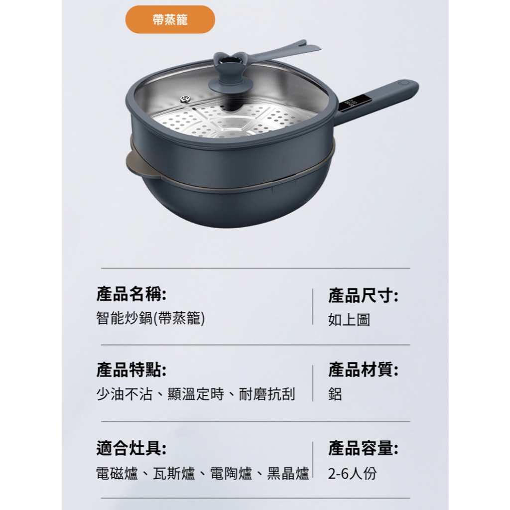 【APEX】智能顯溫不沾深炒鍋30cm, , large