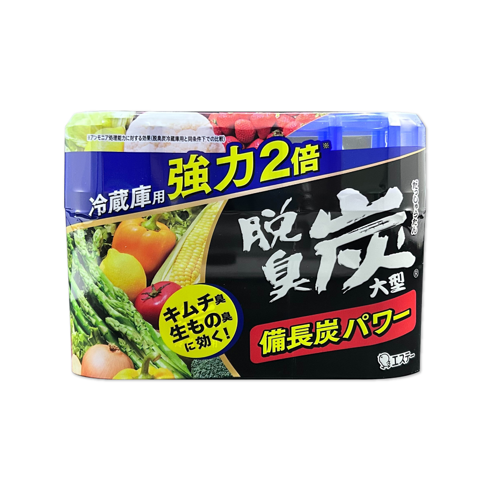 [日日好物]日本ST雞仔牌-強力2倍脫臭備長炭凝膠冰箱除臭劑240g/盒-大型冷藏藍(冷藏室防串味除臭凍,靜置吸附淨味盒,活性炭長效去味劑,除泡菜大蒜異味), , large