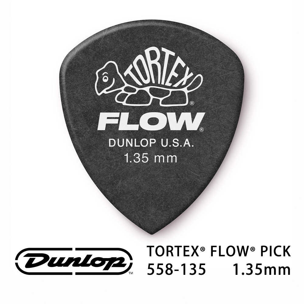 Jim Dunlop Tortex Flow 558R 1.35mm Pick (三片、十片組)【敦煌樂器】, , large