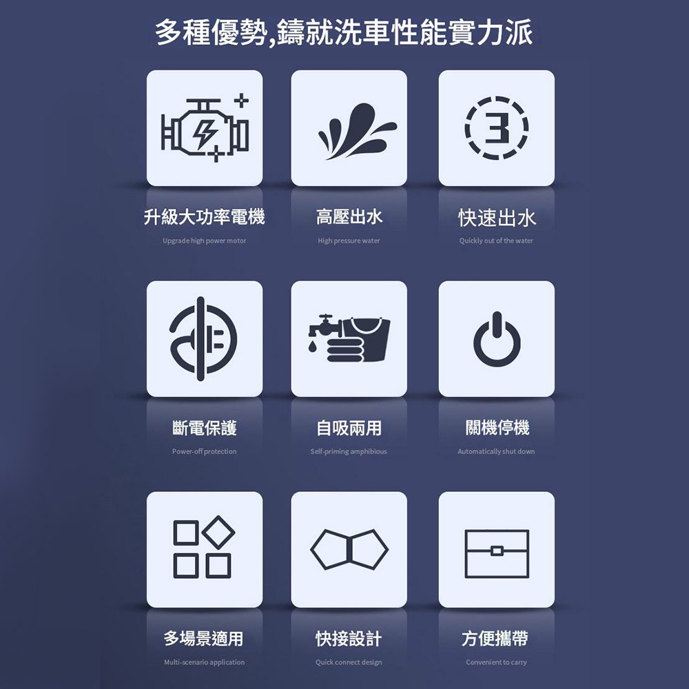 高壓家用清洗機自吸兩用110V(顏色隨機), , large