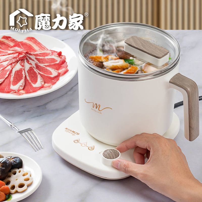 【MOLIJIA 魔力家】M29 保溫分離式快煮鍋1.7L-麥穗白, , large