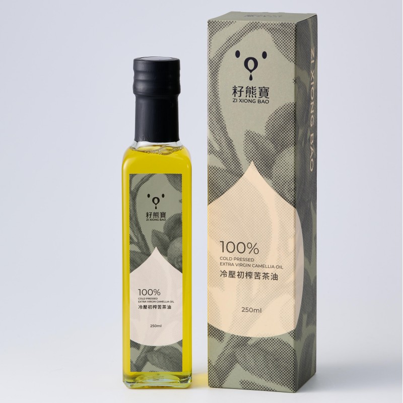 [籽熊寶茶油] 籽熊寶冷壓初榨苦茶油 250ml * 1入（新品）, , large