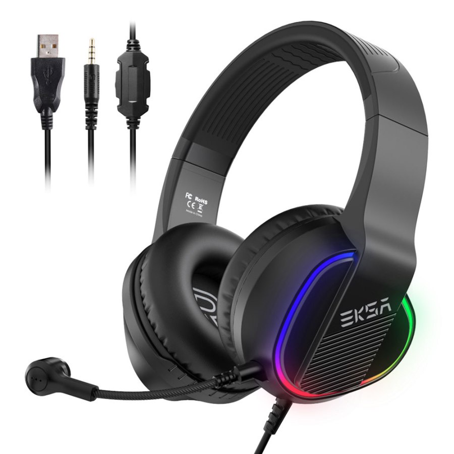 EKSA E400 跨平台RGB電競耳麥, , large