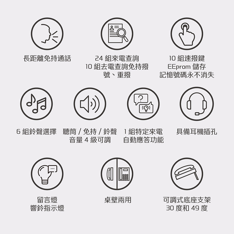 AIWA 愛華 長距離免持對講有線電話機 AG-9099, , large