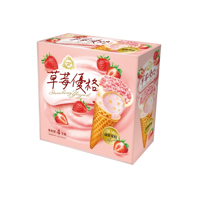 杜老爺甜筒草莓優格冰淇淋, , large