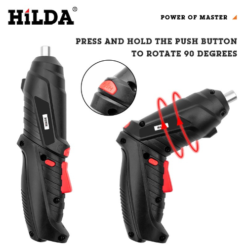 【HILDA】希爾達電動工具 4.8V 46件組 黑色電動起子機 HL48-BB, , large