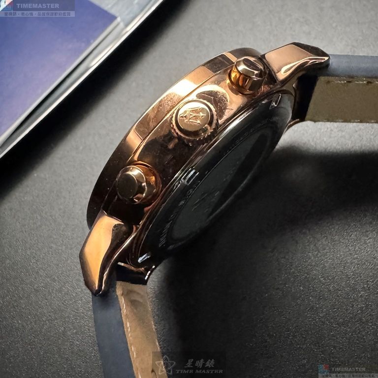 [星晴錶業]MASERATI手錶,44mm,R8871134003寶藍色錶面玫瑰金錶殼寶藍真皮皮革錶帶款, , large